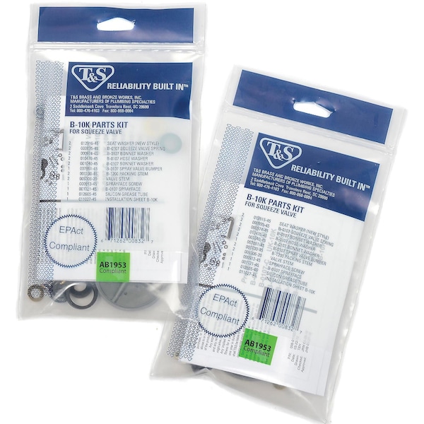 B-0107 Spray Valve Repair Kit, B-10K
